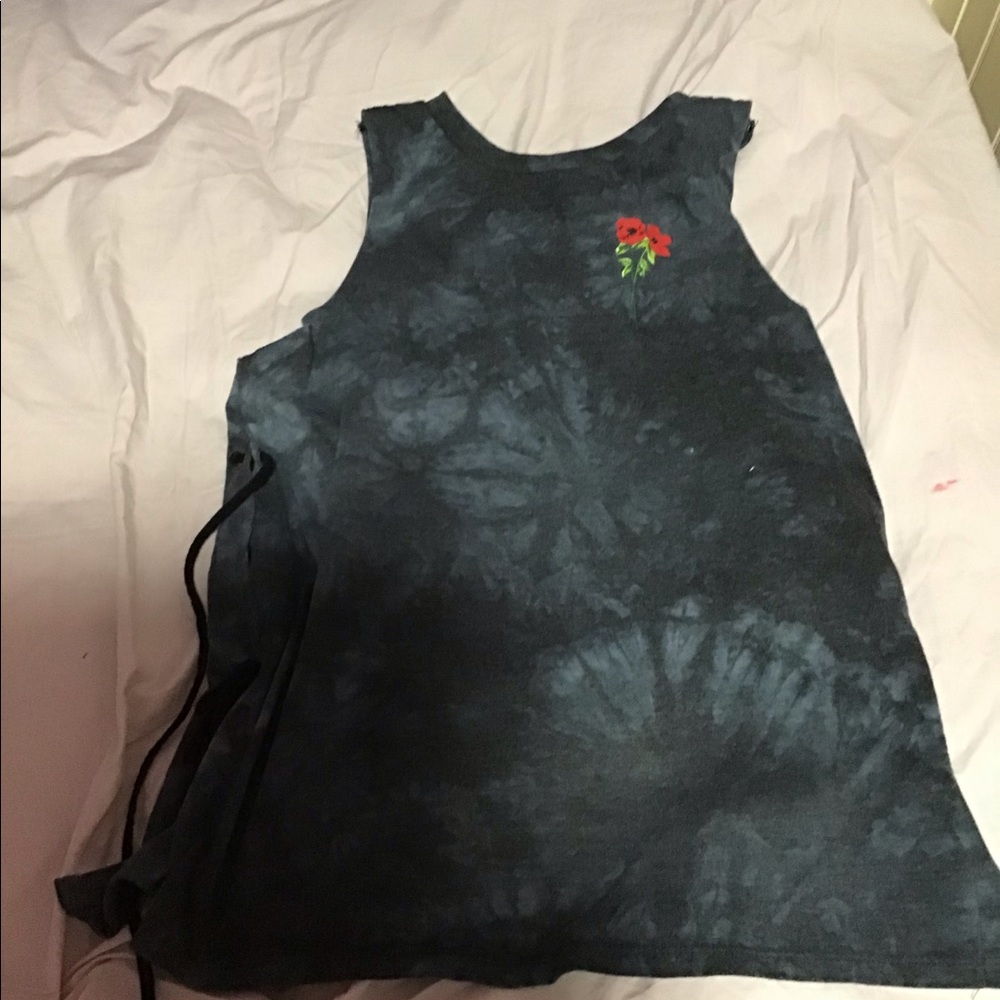 Tyedye tie up tank top